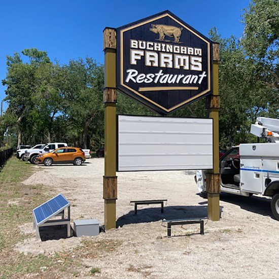 FL15 Solar 5W/10W LED Sign Light Bar System (1 or 2 Fixtures)