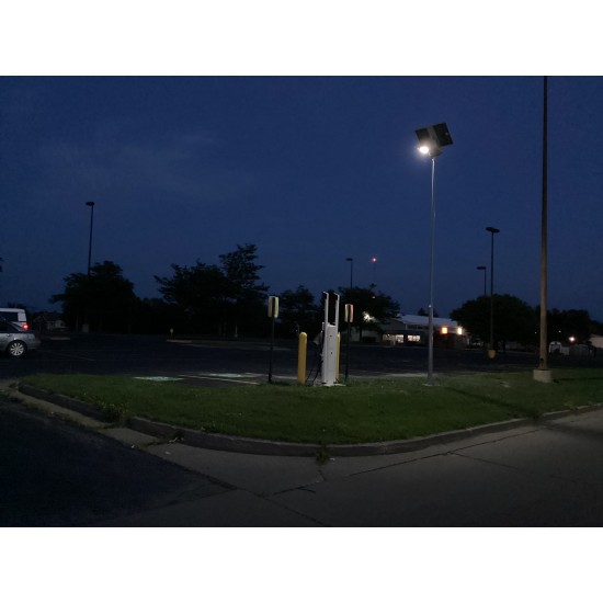 SL33 Solar All-In-Two 20W LED Parking Lot Light (With Pole)