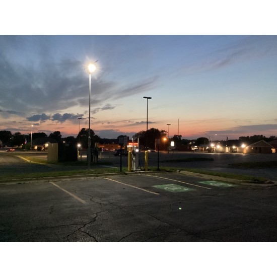 SL33 Solar All-In-Two 20W LED Parking Lot Light (With Pole)