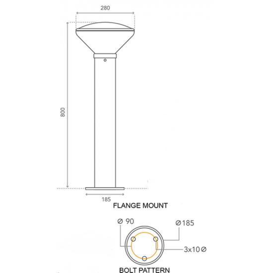 BC20 Solar LED Bollard Light