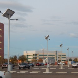 SL36 Double Solar Parking Lot Light (With Pole) 35W~65W