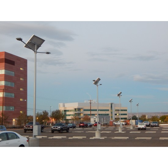 SL36 Double Solar Parking Lot Light (With Pole) 35W~65W