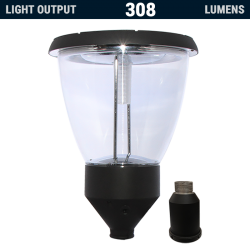 PL14 Solar Balmoral Post / Pole Top Light (Single Lampshade)