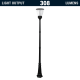 PO04 Solar Balmoral Single Lamp Post Light (With 6.5' Standard Pole)