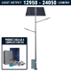 SL25 Solar 35W~135W + 10w~25 LED Street & Sidewalk Light (With Pole)