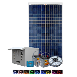 FL21 Solar LED Ribbon Sign Light System White or RGB