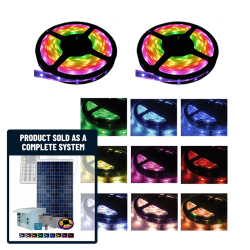 FL21 Solar LED Ribbon Sign Light System White or RGB FL21 Solar LED Ribbon Sign Light System White or RGB