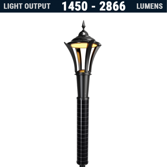 PL38 Solar 15W~25W LED Pole Top Light (Without Pole)