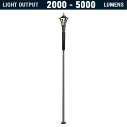 PO38 Solar 15W~25W LED Street Light (With Pole)