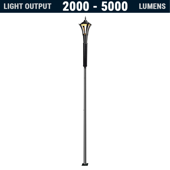 PO38 Solar 15W~25W LED Street Light (With Pole)