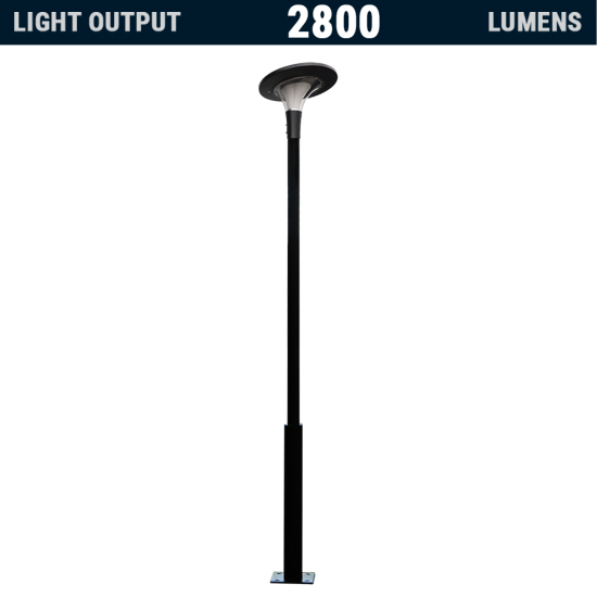 PO40 Solar Street Light 18W (With Pole)