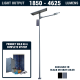 SL12 Solar Parking Lot Light (With Pole) 10W~25W
