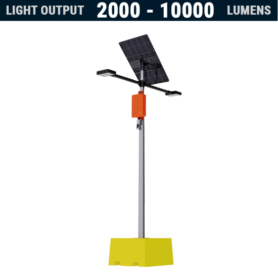 SL18 Solar 10W~40W LED Portable Area Light (With Pole)