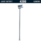 SL33 Solar All-In-Two 20W LED Parking Lot Light (With Pole)