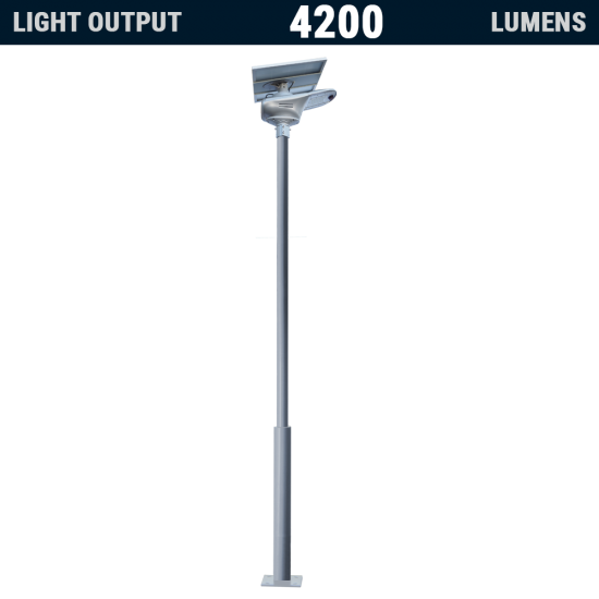 SL33 Solar 20W Street Light (With Pole)