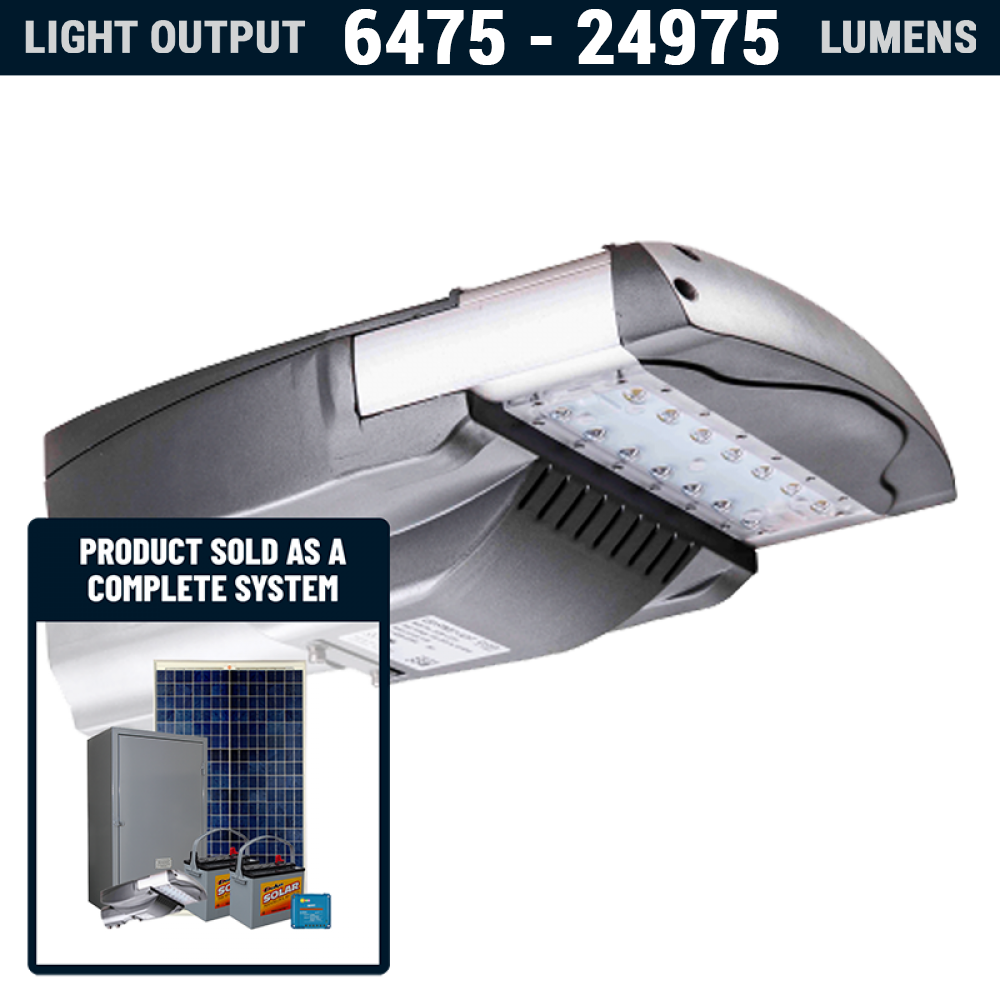 Our SL35 solar LED parking lot light is a high output, commercial grade