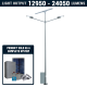 SL36 Double Solar Parking Lot Light (With Pole) 35W~65W