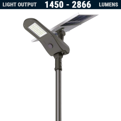 SL63 Solar 20W~40W LED Parking Lot Light (With Pole)