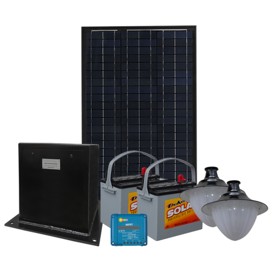 SL22 Solar Parking Lot Light Double Lamp (With Pole) 10W~15W  