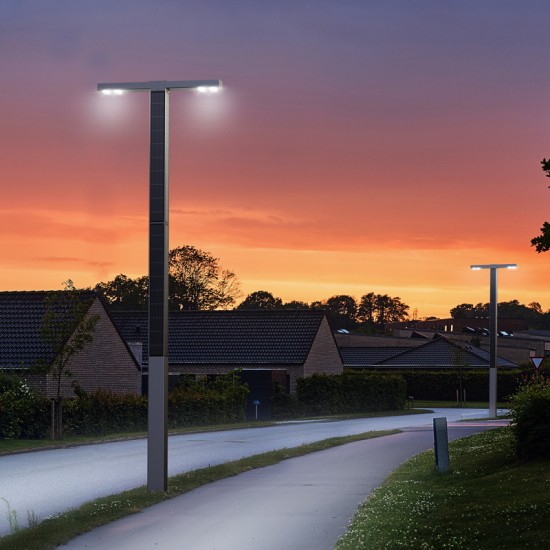 SL75 Solar Fully Integrated Street Light (With Pole) 20W~50W