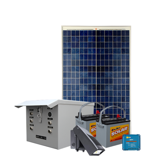 WP01 Solar 5W/10W LED Wallpack Light System (1-4 Light Fixtures)