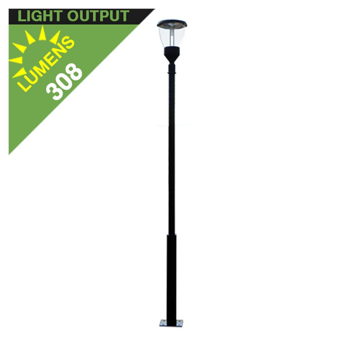 PO10 Solar Balmoral Single Lamp Post Light (With Heavy ...