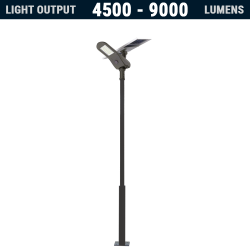 SL63 Solar 20W~40W LED Street Light (With Pole)