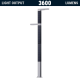 SL77 Solar 20W+20W Street & Sidewalk Light (With Pole)