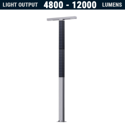 SL78 Solar Double 24W~60W LED Street Light (With Pole)