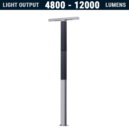 SL78 Solar Double 24W~60W LED Street Light (With Pole)