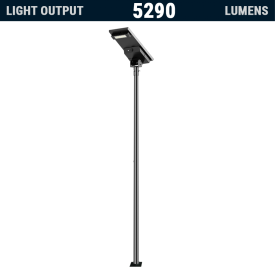 SL27 Solar 23W LED Parking Lot Light (With Pole)